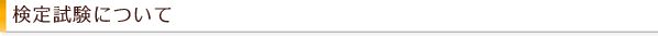 検定試験について